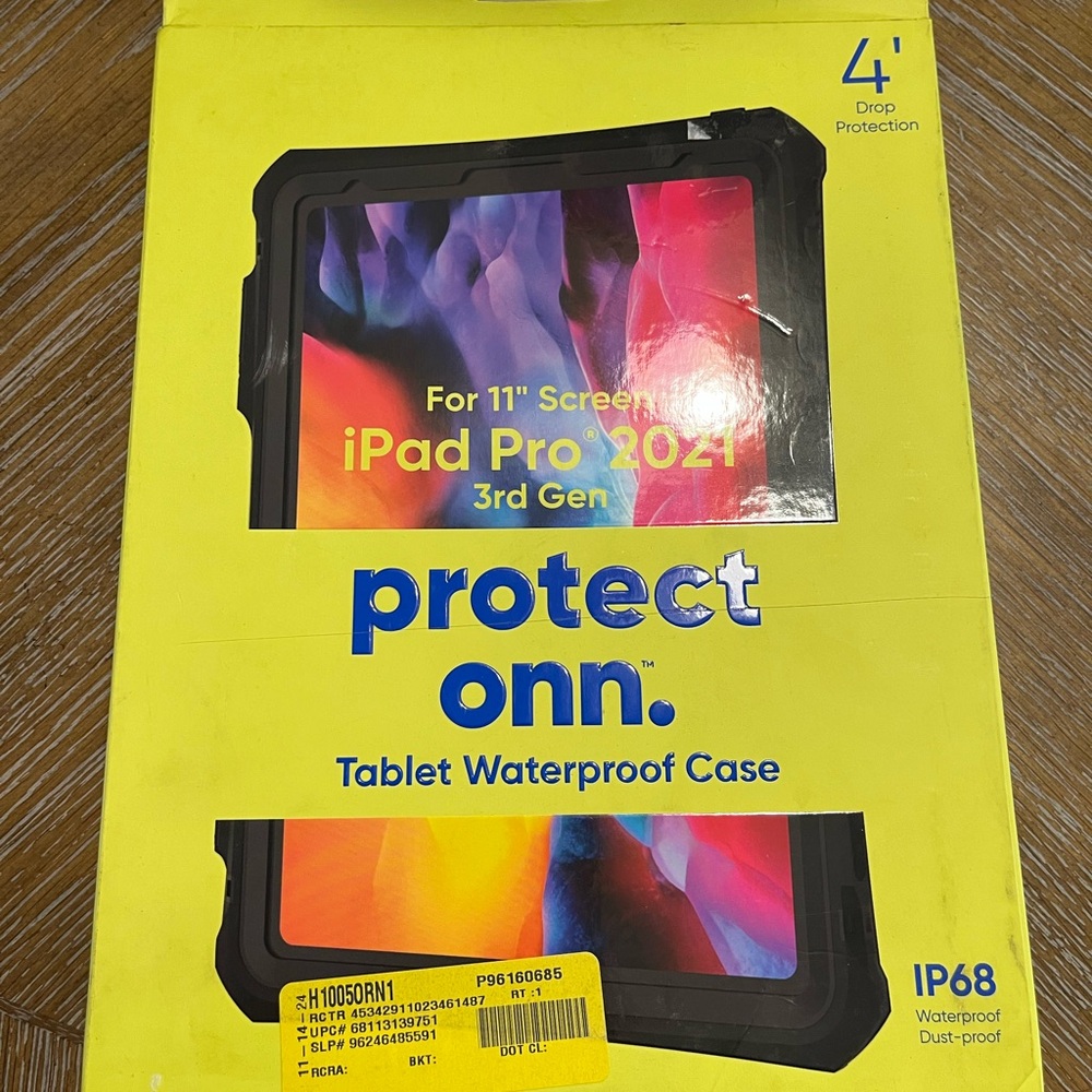 Onn Waterproof Case for IPad Pro 11” 3rd 4th Generation